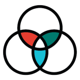 Imagen de tres circulos representativos de diversidad, equidad e inclusion